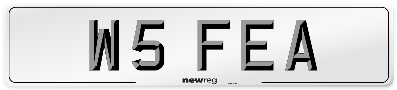W5 FEA Number Plate from New Reg